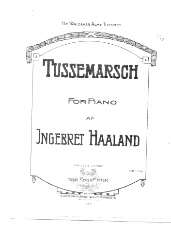 Haaland - Tussemarsch - Score