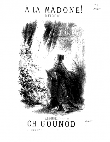 Gounod - Roméo et Juliette - Madrigal: 'Ange adorable' (Act I) For Voice and Piano (Gounod) - Score