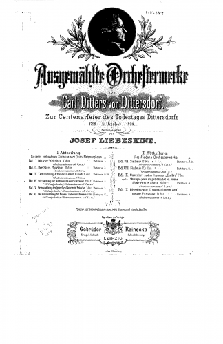 Dittersdorf - Symphony in F major - Score