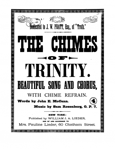 Rosenberg - The Chimes of Trinity - Score