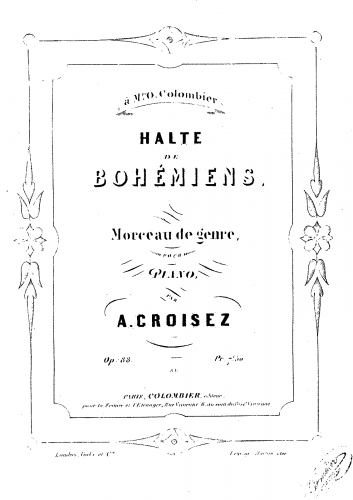 Croisez - Halte de Bohémiens - Piano Score - Score