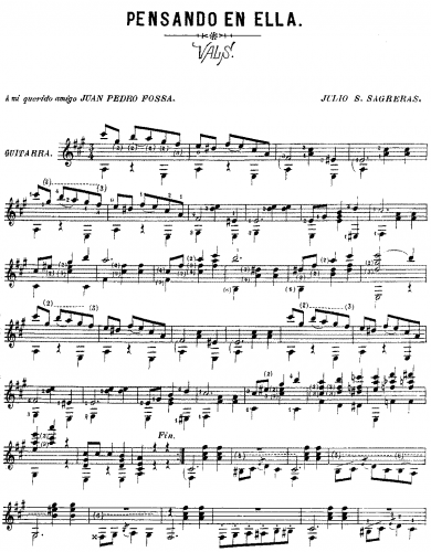 Sagreras - Pensando en ella - Score