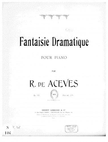 Aceves y Lozano - Fantaisie dramatique - Score