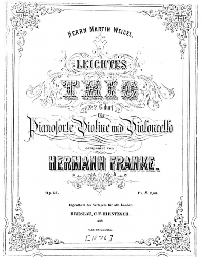 Franke - Leichtes Trio No. 2