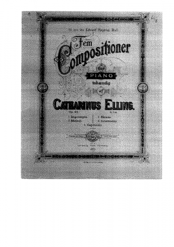 Elling - 5 Compositioner for piano - Score