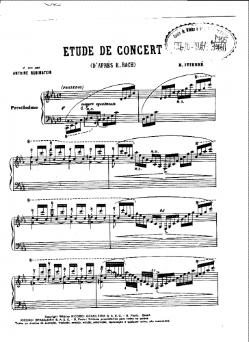 Itiberê - Etude de concert - Score