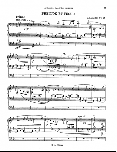 Catoire - Prelude et Fugue, Op. 25 - Score