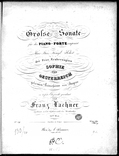 Lachner - Piano Sonata - Score