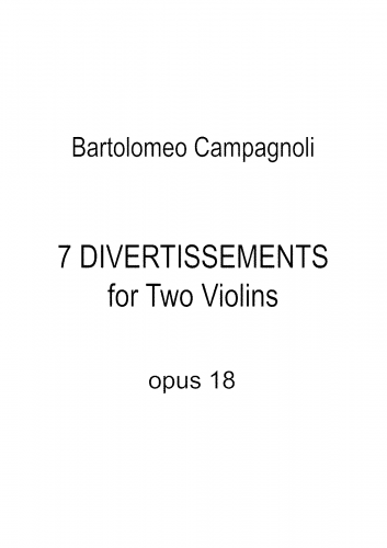 Campagnoli - 7 Divertimenti - For 2 violins (Marteau) - Score