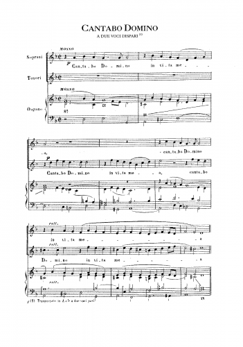 Perosi - Cantabo Domini - Score
