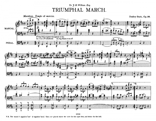 Buck - Triumphal March - Score