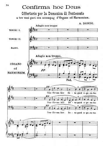 Donini - Confirma hoc Deus - Vocal Score