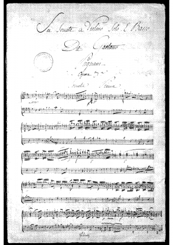 Pugnani - 6 Violin Sonatas, Op. 3 - Score