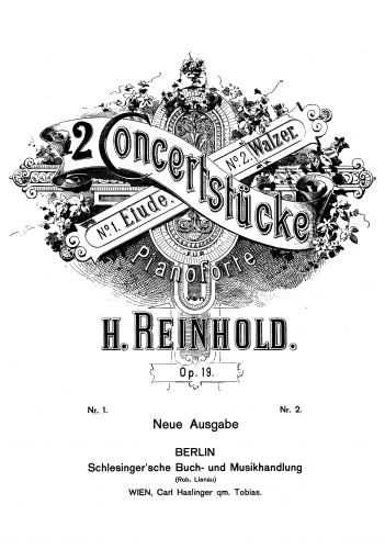 Reinhold - Konzertstücke - 1. Etude