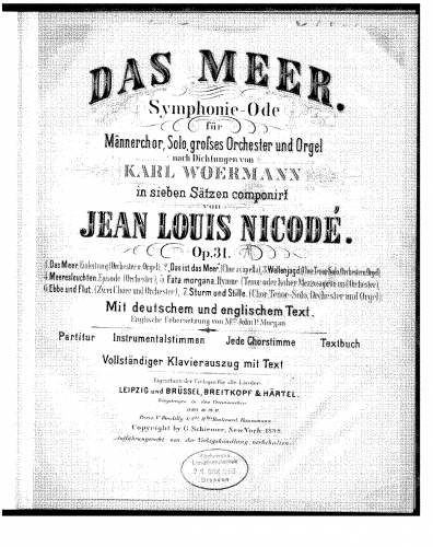 Nicodé - Das Meer - Score