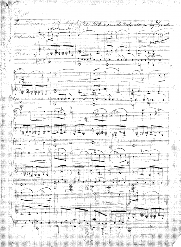 Chopin - Preludes - Prelude No. 15 For Cello and Piano (Franchomme) - Piano score