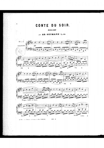 Gutmann - Conte du soir - Score