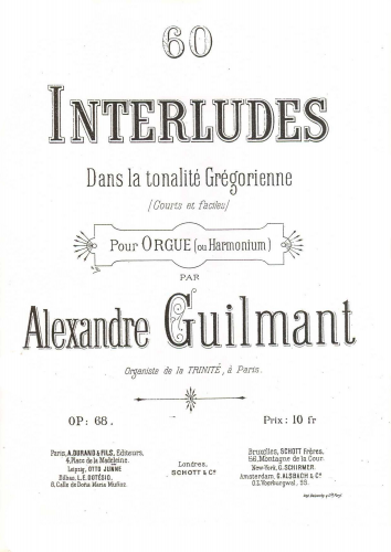 Guilmant - 60 Interludes - Score