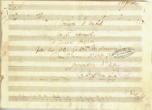 Paisiello - Harpsichord Concerto in C major - Score