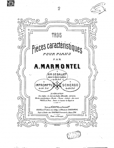 Marmontel - Impromptu - Score