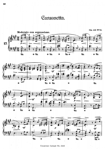 Jensen - Alla Marcia, Canzonetta und Scherzo - Piano Score - 2. Canzonetta