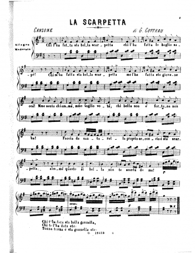 Cottrau - La scarpetta - complete score