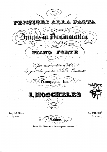 Moscheles - Gems a la Pasta, Op. 71a - Score