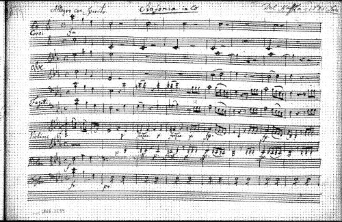 Kaffka - Symphony in E-flat major - Scores - Score