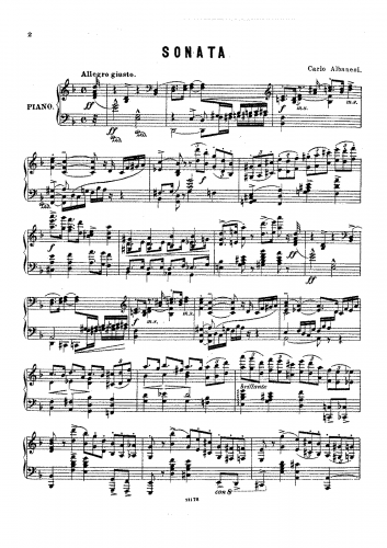 Albanesi - Sonata in D minor - Score