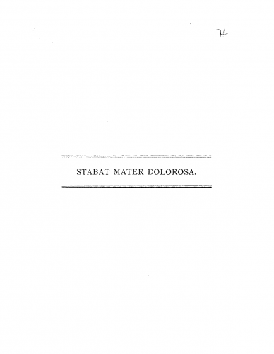Hunt - The Hymn Stabat Mater Dolorosa - Vocal Score - Score