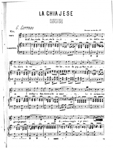 Cottrau - La Chiajese - complete score
