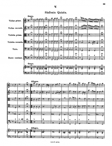 Rosenmüller - Sonate e Sinfonie da camera - Sinfonia 5 - Score