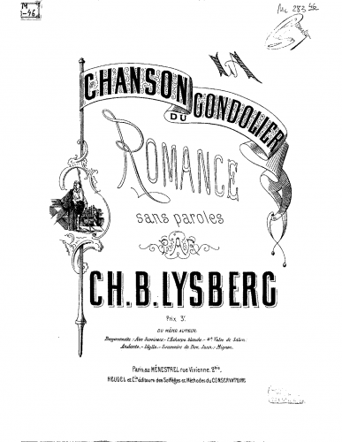 Bovy-Lysberg - La chanson du condolier - Score