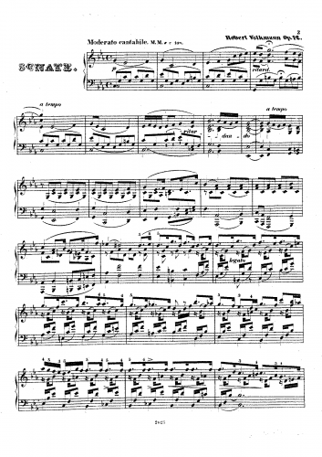 Volkmann - Piano Sonata - Score