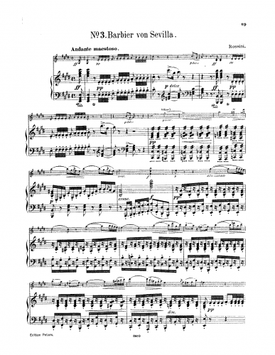 Rossini - Il barbiere di Siviglia, ossia L'inutile precauzione - Overture For Violin and Piano (Ulrich)