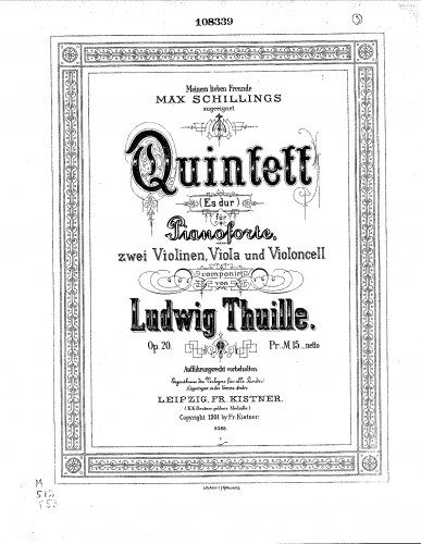 Thuille - Klavierquintett Nr. 2