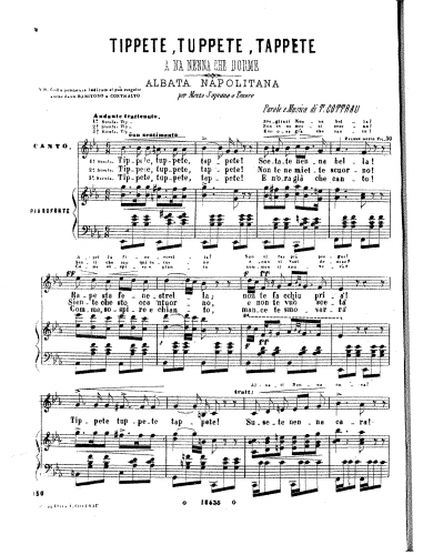 Cottrau - Tippete, tuppete, tappete - complete score