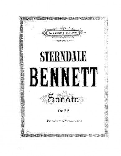 Bennett - Sonata Duo for Piano and Cello - Scores and Parts