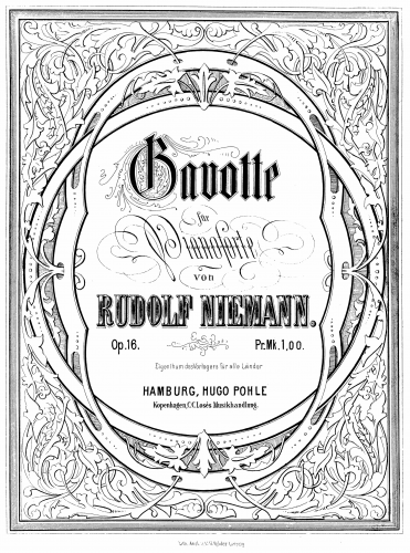 Niemann - Gavotte, Op. 16 - Score