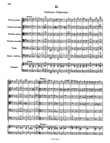 Rosenmüller - Sonate e Sinfonie da camera - Sinfonia 11 - Score