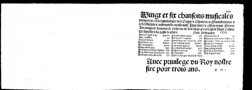 Attaingnant - 26 chansons musicales reduictes en la tabulature - Score