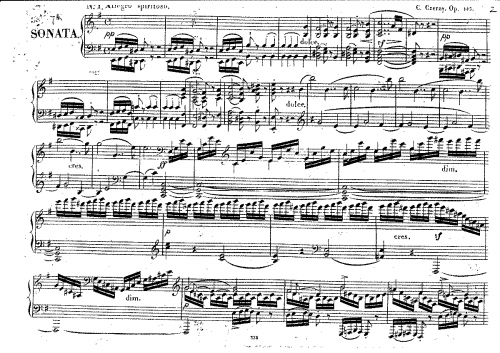 Czerny - Piano Sonata No. 7 - Score