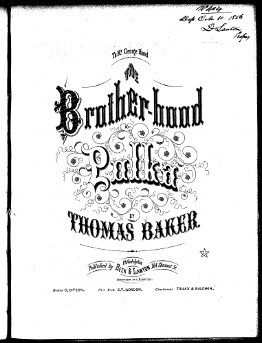 Baker - The Brother-hood Polka - Score