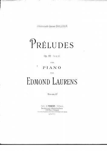 Laurens - Préludes - complete score