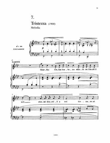 Tosti - Tristezza - Score