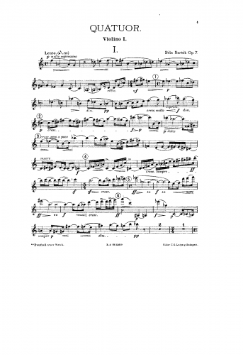 Bartók - String Quartet No. 1, Op. 7 (Sz.40)