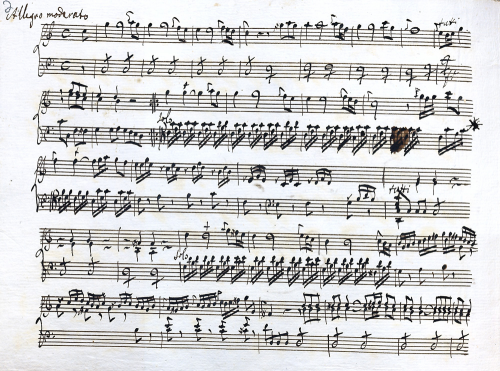 Guglielmi - 6 Harpsichord Quartets, Op. 1 - No. 1 in C major - Harpsichord part