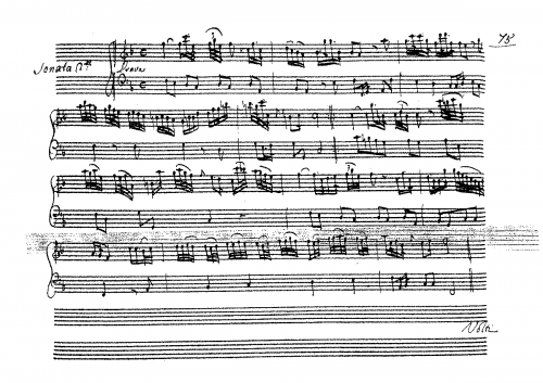 Valentini - Recorder Sonata in F major, SVAcoll 21 - Score