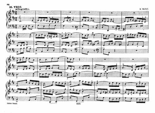 Merkel - Trio in D major - Score