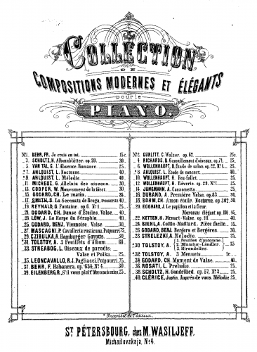 Braga - Angel's Serenade - For Piano solo (Smith) - Score